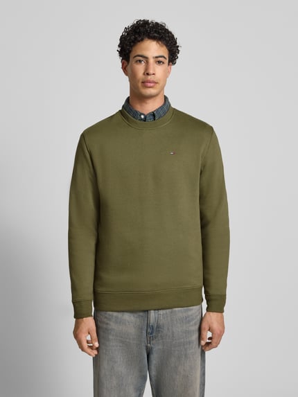Tommy Jeans Regular Fit Sweatshirt aus Baumwoll-Mix Oliv 4