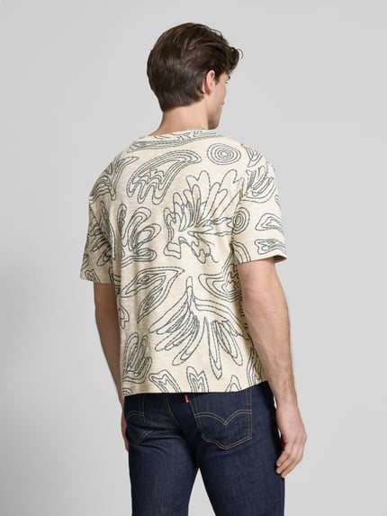 MCNEAL T-shirt z prążkowanym okrągłym dekoltem Beżowy 5