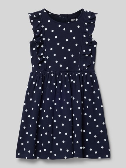 Blue Seven Kleid mit Strukturmuster Marine 1