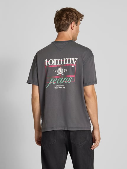 Tommy Jeans Regular fit T-shirt van puur katoen Antraciet - 5