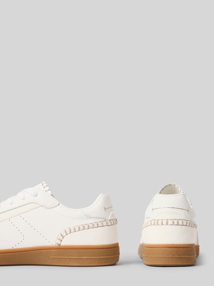 Produktfoto, Sneaker aus echtem Leder Modell 'CHARLIE W 1A' von Marc O'Polo in Weiß mit beiger Sohle, Damen Sneaker von Marc O'Polo.