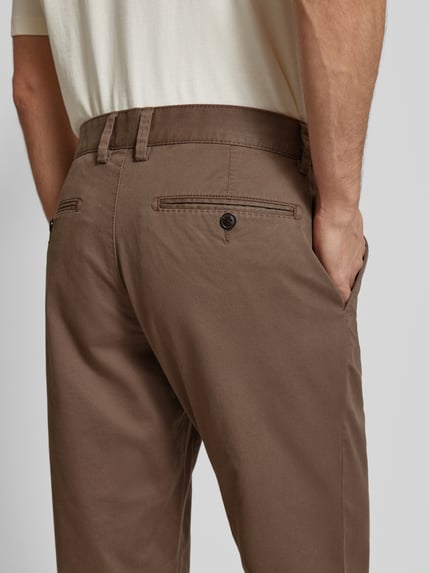Christian Berg Men Regular Fit Chino mit französischen Eingrifftaschen Taupe 3