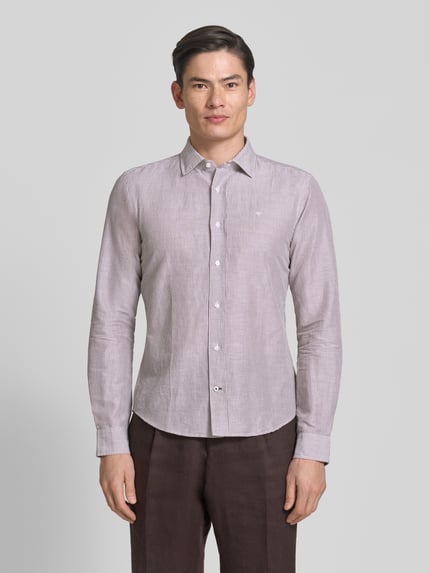 JOOP! COLLECTION Casual Fit Freizeithemd mit Kentkragen Modell 'Mike' Schoko 4