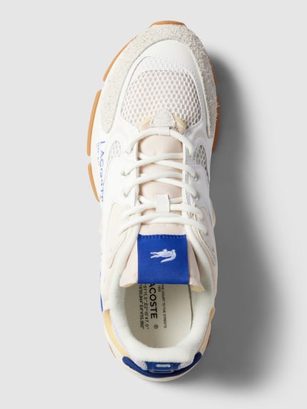 Lacoste Sneaker aus Leder-Mix mit Kontrastbesatz Weiss 3