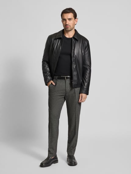 CINQUE Regular Fit Stoffhose mit Bügelfalten Modell 'CiSalto' Dunkelgrau 1
