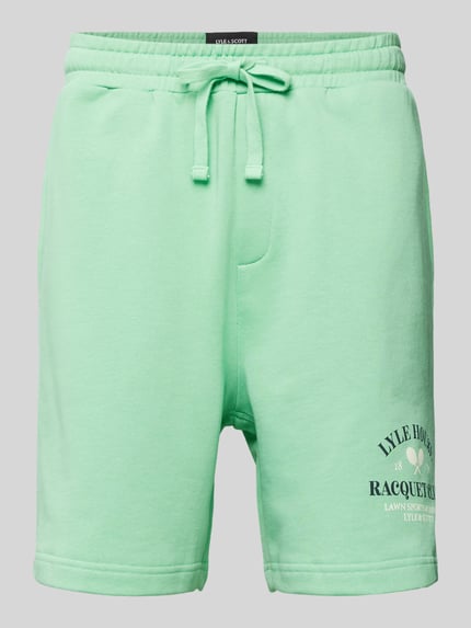 Lyle & Scott Sweatshorts mit Statement-Label-Print Hellgruen 2