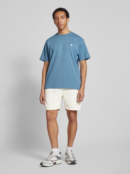 ONLY & SONS Loose Fit Shorts aus Viskose-Mix mit Leinen-Anteil Modell 'TEL' Offwhite 1