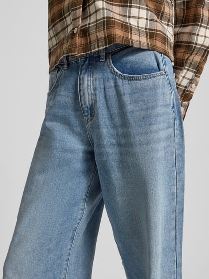 ONLY Wide Leg Jeans aus reiner Baumwolle Modell 'HOPE' Jeansblau Melange 3
