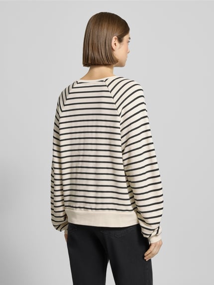 PIECES Bluza o kroju oversized z mieszanka bawełny model 'GRETA' Czarny 5