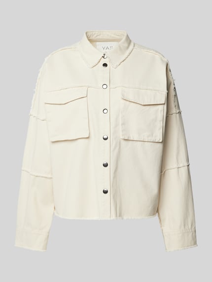 YAS Jeansjack met franjes Model 'JESSIE' Beige - 2