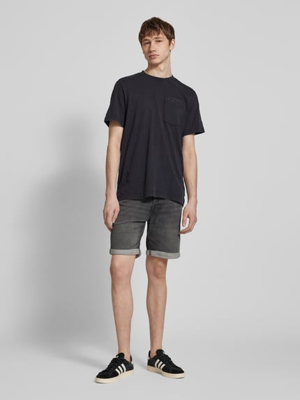 JACK & JONES Regular Fit Jeansshorts im 5-Pocket-Design Modell 'RICK' Dunkelgrau 1