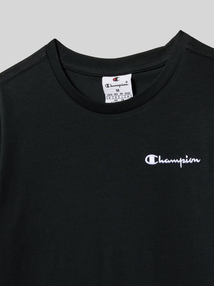 Champion T-Shirt mit Label-Stitching Black 2