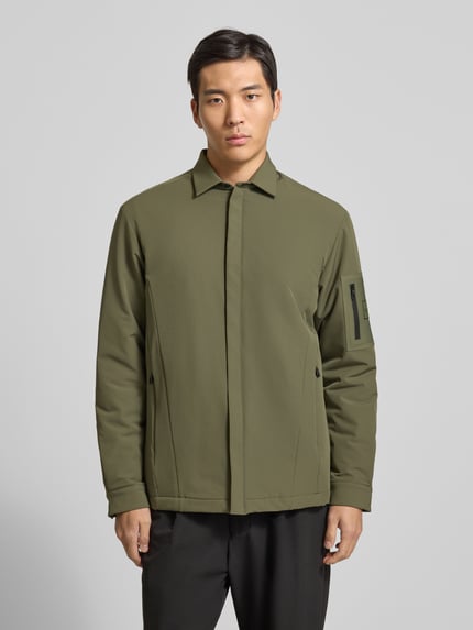 BOSS Green Kurtka funkcyjna Regular Fit z wodoodpornego materiału model „ST_EXPEDIT PADDED L” Ciemnozielony 4