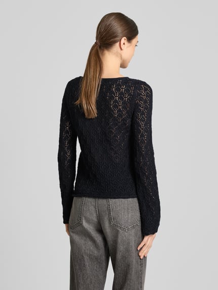 Selected Strickpullover mit Rundhalsausschnitt Modell 'NIVA' Black 5