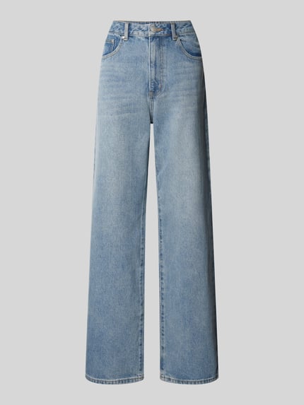 REVIEW Mid Waist Baggy Jeans aus Baumwoll-Mix Hellblau 2