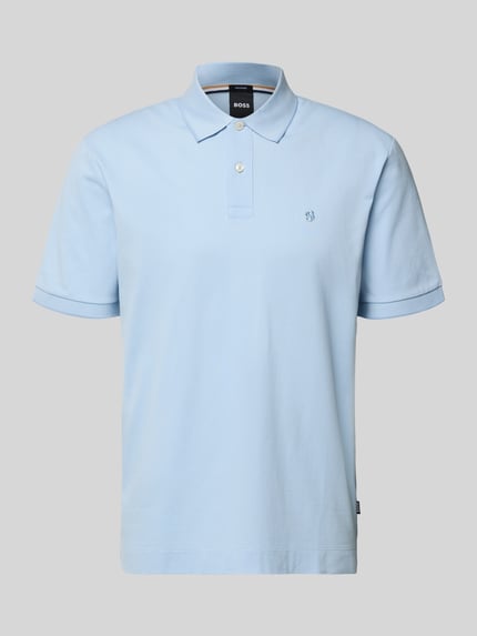 Produktfoto, Regular Fit Poloshirt aus reiner Baumwolle Modell 'C-PARRIS' von BOSS in Optik: Unifarben, Piqué-Struktur, Logo-Stitching