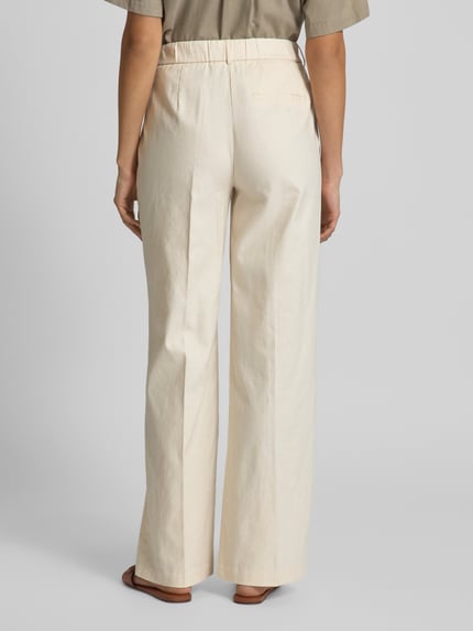 OPUS Straight Leg Stoffhose aus Baumwoll-Leinen-Mix Modell 'Maiga' Sand 5