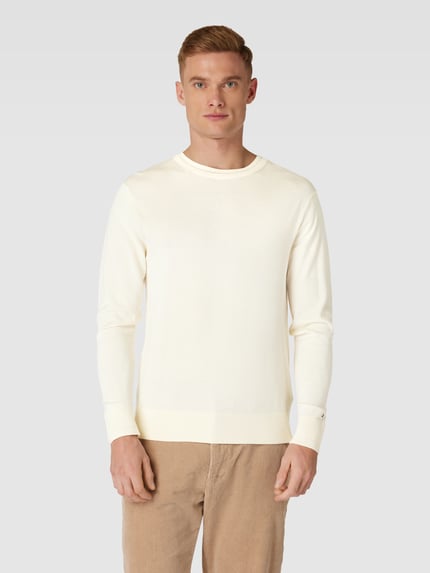 Tommy Hilfiger Gebreide pullover met ronde hals Offwhite - 4