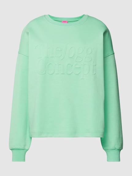 TheJoggConcept Sweatshirt met labelmotief, model 'SELMA' Mintgroen - 2