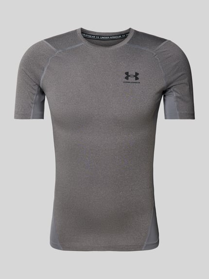 Under Armour T-shirt z o kroju slim fit z nadrukiem z logo Antracytowy 2