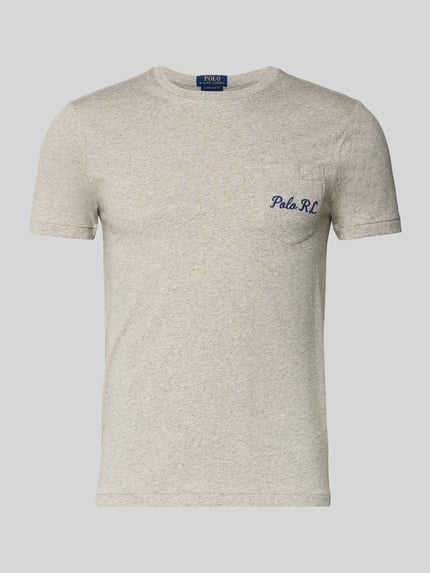 Polo Ralph Lauren Regular Fit T-Shirt aus reiner Baumwolle Hellgrau Melange 2