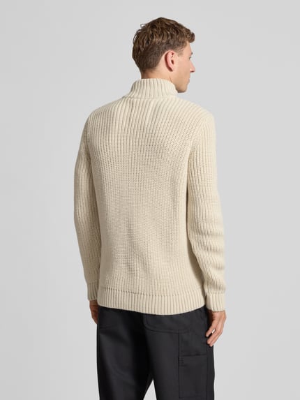 Superdry Loose fit schipperstrui met ribboorden Offwhite - 5