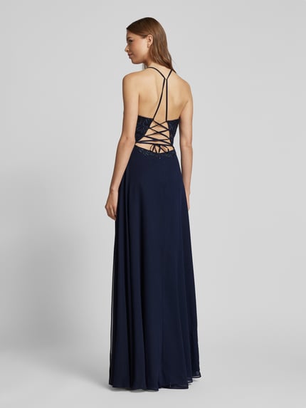 VM by Vera Mont Abendkleid mit Häkelspitze Marine 5
