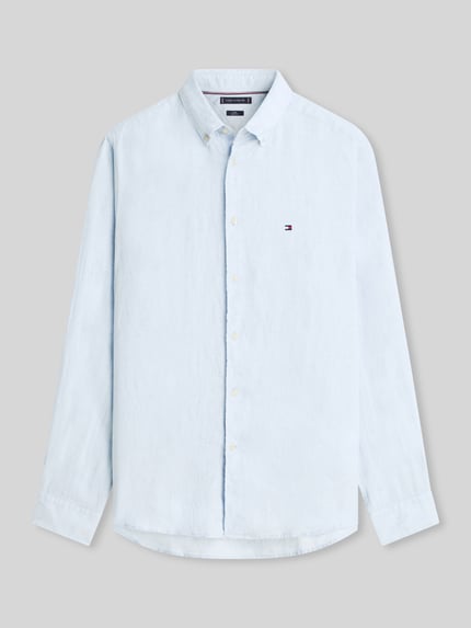 Tommy Hilfiger regular fit vrijetijdsoverhemd van puur linnen Lichtblauw - 2