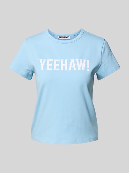 REVIEW T-shirt met statementprint Lichtblauw - 2