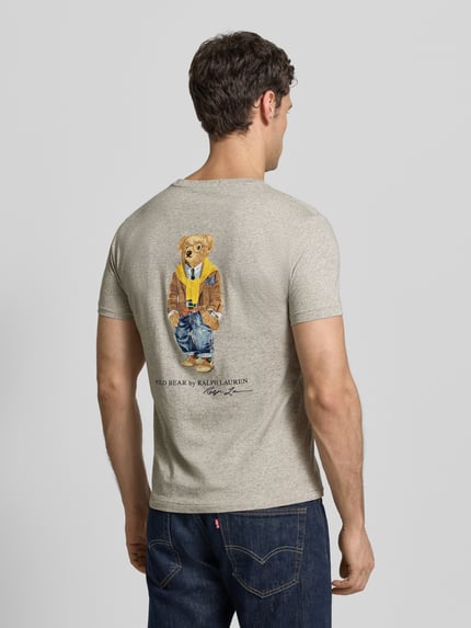 Polo Ralph Lauren Regular Fit T-Shirt aus reiner Baumwolle Hellgrau Melange 5