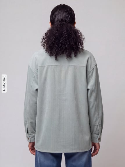 ONLY Relaxed fit overhemdjack van zuivere katoen model 'MOXIE' Rietgroen - 5