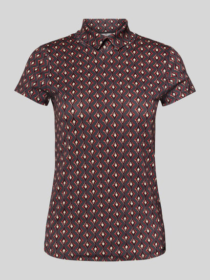 Marc Cain Slim Fit T-Shirt mit Polokragen Taupe 2