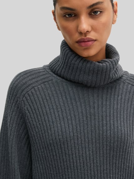 Marc O'Polo Strickkleid mit Rollkragen Anthrazit 3