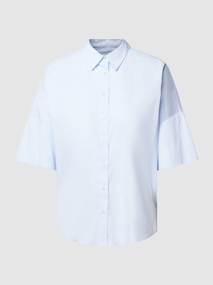 Tonno & Panna Bluse in unifarbenem Design Hellblau 2