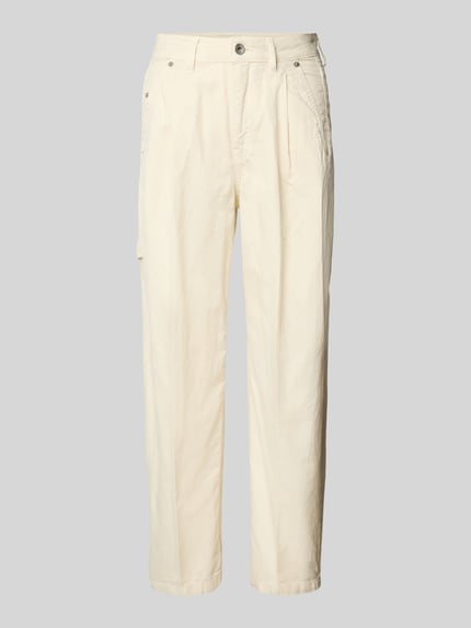 DRYKORN Tapered Fit Hose mit Strukturmuster Modell 'QUALIFY' Ecru 2