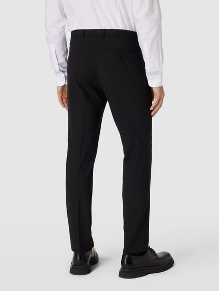 CG – CLUB of GENTS Spodnie garniturowe o kroju slim fit z dodatkiem wełny model „Cedric” Czarny 5