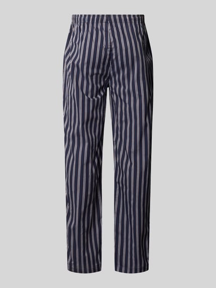 Produktfoto, Pyjama-Hose mit elastischem Bund und Tunnelzug von bugatti, bawełna, krój regular fit, wzór na całej powierzchni
