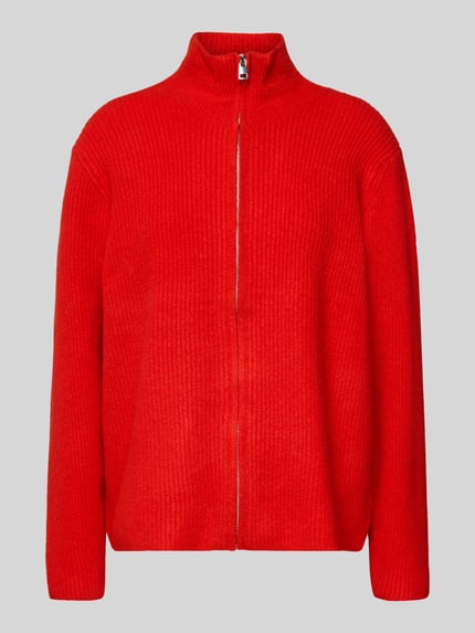 ICHI Regular fit gebreid jack met opstaande kraag, model 'IHDUCIE' Rood - 2