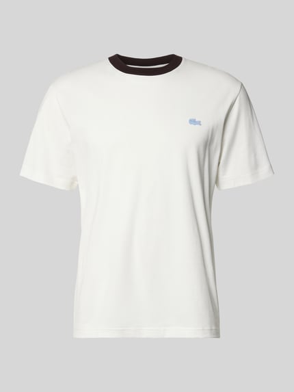 Produktfoto, Regular Fit T-Shirt aus reiner Baumwolle von Lacoste, Optik: Unifarben, Logo-Detail, Rundhals, Kurzarm, Jersey