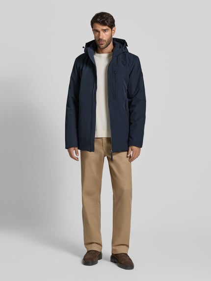 Cars Jeans Parka o kroju regular fit z kapturem, model „HARWICK” Granatowy 1