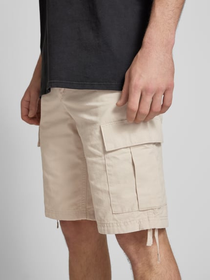 JACK & JONES Korte regular fit cargobroek met riemlussen, model 'COLE BARKLEY' Offwhite - 3