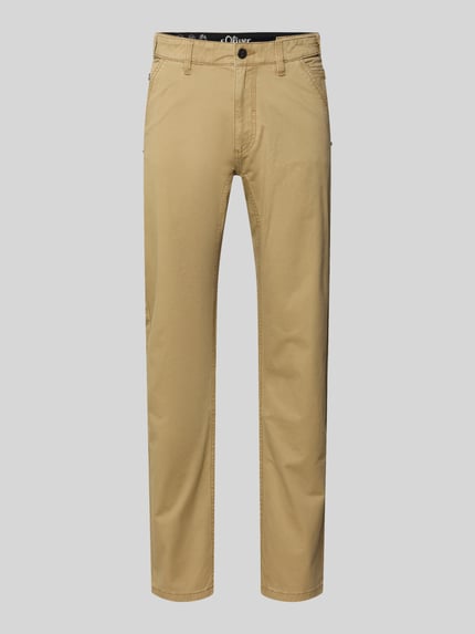 s.Oliver RED LABEL Regular Fit Chino aus Baumwoll-Mix Camel 2
