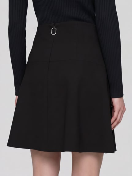 HUGO Minirock mit metallischem Reißverschlussdetail Black 3