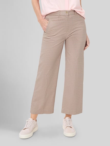 Raphaela By Brax slim fit culotte van katoenmix model 'PEGGY CULOTTE' Lichtroze - 4