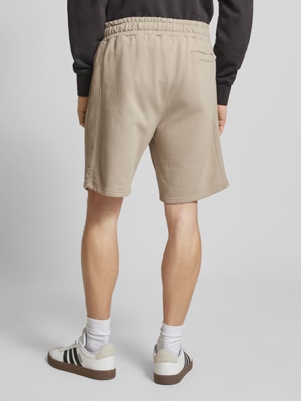 PEGADOR Regular Fit Sweatshorts mit Label-Stitching Modell 'TERRY' Taupe 5
