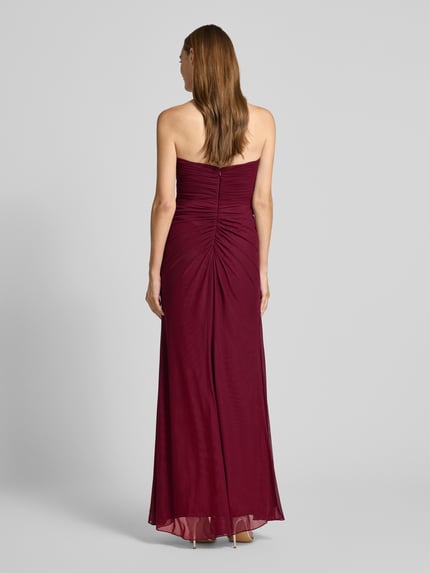 Mascara Abendkleid mit Knotendetail Bordeaux 5