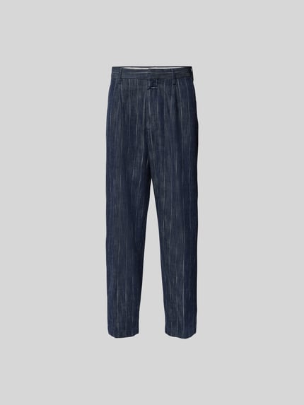 Closed Relaxed fit stoffen broek met labeldetail Donkerblauw - 2