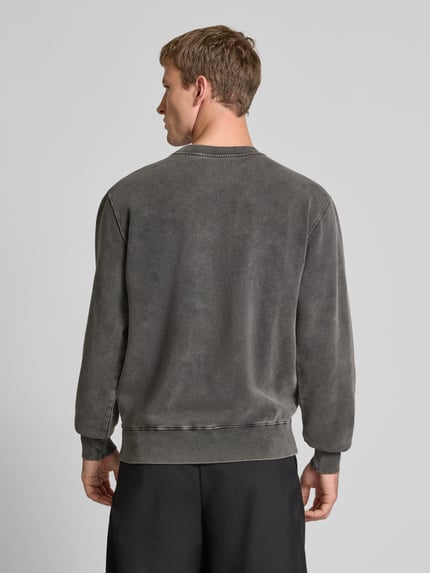 Edwin Relaxed Fit Sweatshirt mit Statement-Stitching Modell 'Axiom' Anthrazit 5