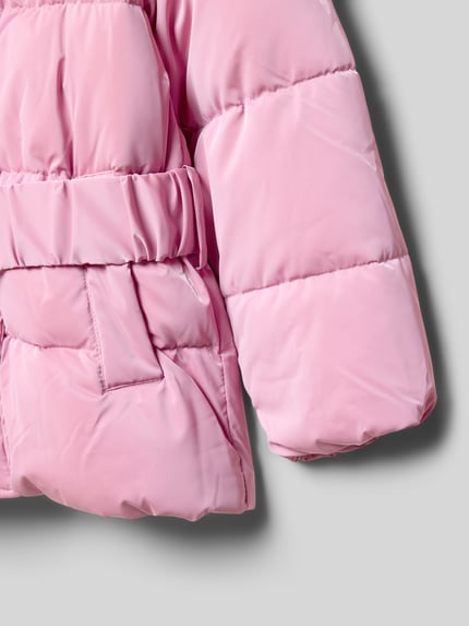 ONLY Kurtka pikowana o kroju regular fit z odpinanym kapturem model ‘ELISE’ Mocnoróżowy 2