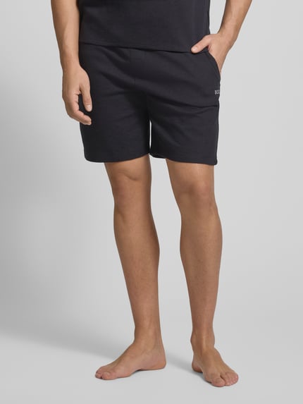 BOSS Regular Fit Sweatshorts mit Strukturmuster Black 4
